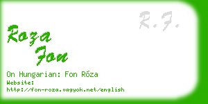 roza fon business card